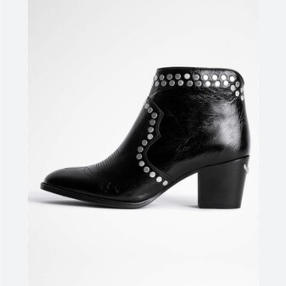 NEW Zadig & Voltaire Molly Studded Boots - Picture 1 of 8